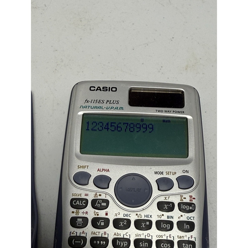 Calculator - Casio fx-115ES Plus Scientific Tested Working Two Way Power VPAM - Picture 3 of 6